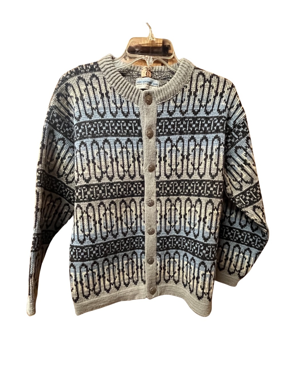 Vintage Norwegian Wool Cardigan 🇳🇴 Nordic Sweater